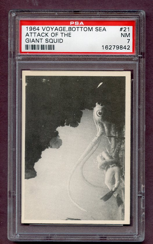 1964 Donruss Voyage To Bottom Of Sea #021 Giant Squid PSA 7 NM 474461