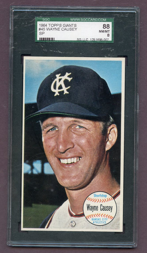 1964 Topps Baseball Giants #045 Wayne Causey A's SGC 88 NM/MT 474532