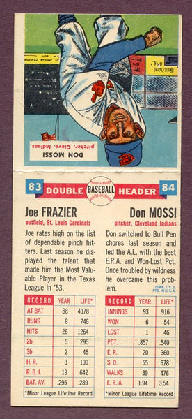 1955 Topps Baseball Double Headers #083/84 Frazier Mossi EX-MT 474598