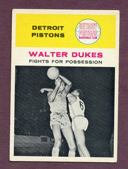 1961 Fleer Basketball #050 Walter Duke IA Pistons EX+ 474703