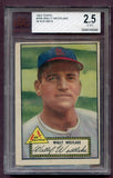 1952 Topps Baseball #038 Wally Westlake Cardinals BVG 2.5 GD-VG Black 474737