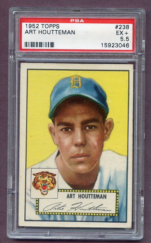 1952 Topps Baseball #238 Art Houtteman Tigers PSA 5.5 EX+ 474787
