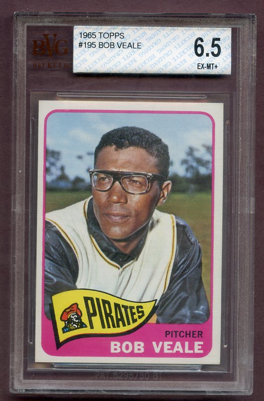 1965 Topps Baseball #195 Bob Veale Pirates BVG 6.5 EX-MT+ 474829