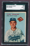 1954 Wilson Franks Carl Erskine Dodgers SGC 35 GD+ 474951