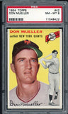 1954 Topps Baseball #042 Don Mueller Giants PSA 8 NM/MT 475123