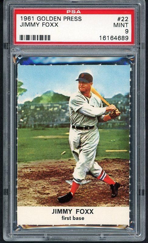 1961 Golden Press #022 Jimmy Foxx Red Sox PSA 9 MINT 475202