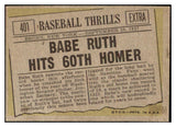 1961 Topps Baseball #401 Babe Ruth Yankees VG-EX 475367
