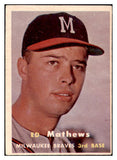 1957 Topps Baseball #250 Eddie Mathews Braves VG/VG-EX 475380