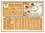 1963 Topps Baseball #490 Willie McCovey Giants VG-EX 475399