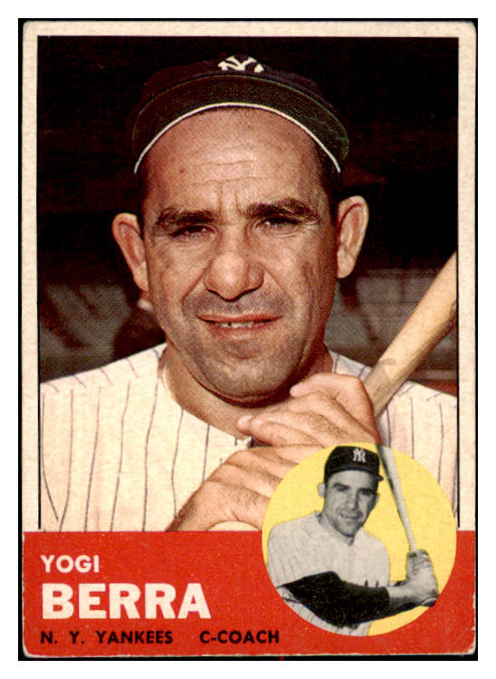 1963 Topps Baseball #340 Yogi Berra Yankees VG-EX 475406