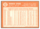 1964 Topps Baseball #400 Warren Spahn Braves EX 475414