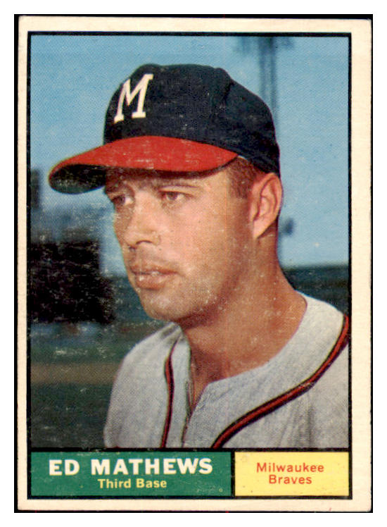 1961 Topps Baseball #120 Eddie Mathews Braves NR-MT 475422