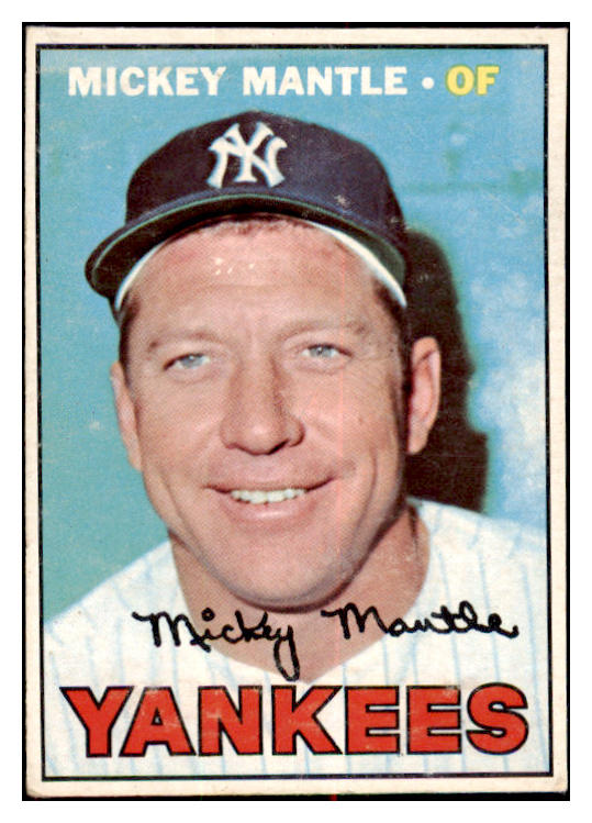 1967 Topps Baseball #150 Mickey Mantle Yankees VG trimmed 475432