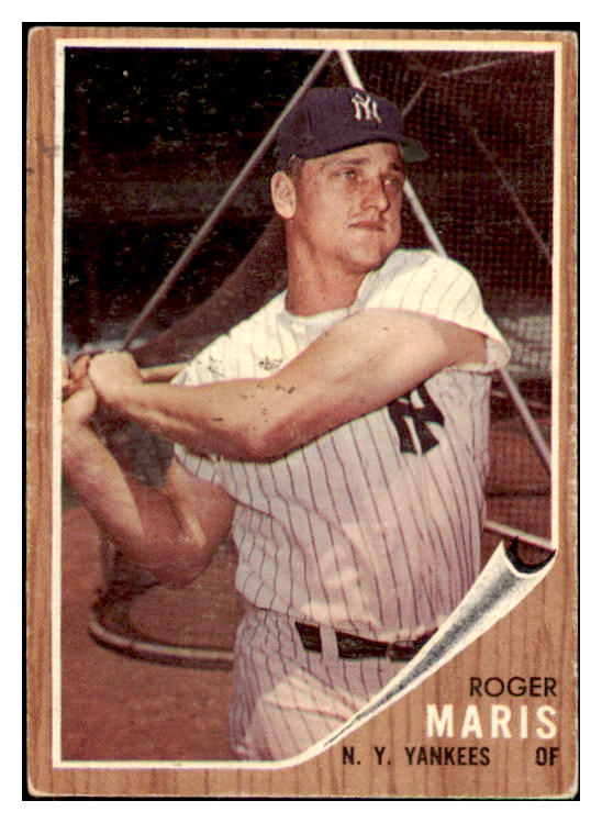 1962 Topps Baseball #001 Roger Maris Yankees VG-EX 475443
