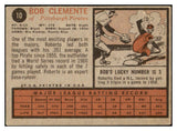 1962 Topps Baseball #010 Roberto Clemente Pirates VG-EX 475444