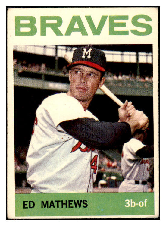 1964 Topps Baseball #035 Eddie Mathews Braves VG-EX 475461