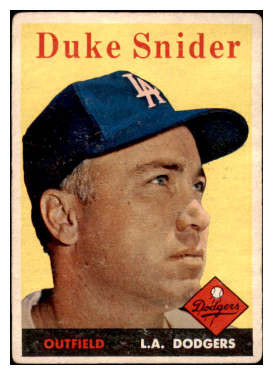 1958 Topps Baseball #088 Duke Snider Dodgers VG-EX 475493