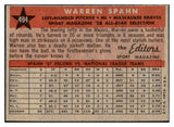 1958 Topps Baseball #494 Warren Spahn A.S. Braves VG-EX 475497