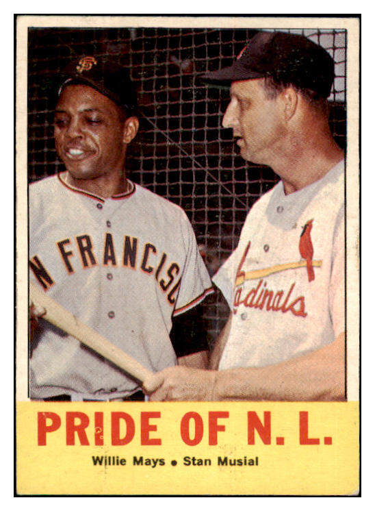1963 Topps Baseball #138 Willie Mays Stan Musial VG-EX 475506