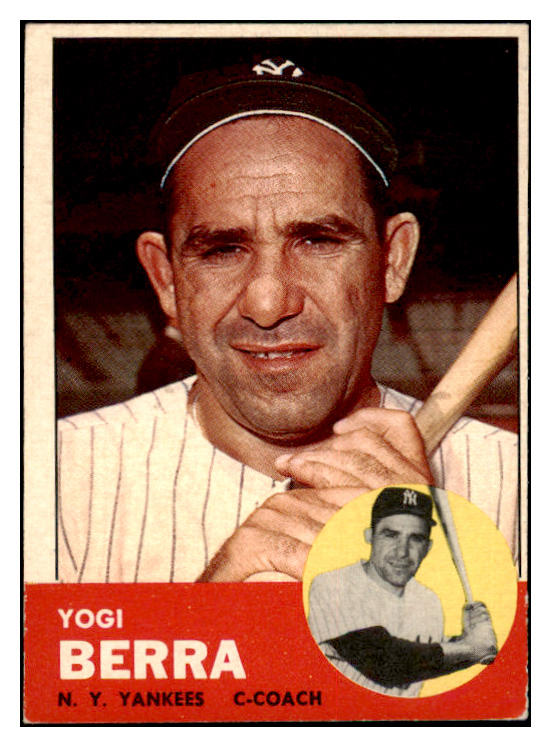 1963 Topps Baseball #340 Yogi Berra Yankees EX 475511