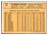 1963 Topps Baseball #320 Warren Spahn Braves EX+/EX-MT 475513