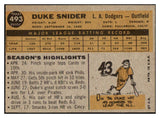 1960 Topps Baseball #493 Duke Snider Dodgers VG-EX 475533