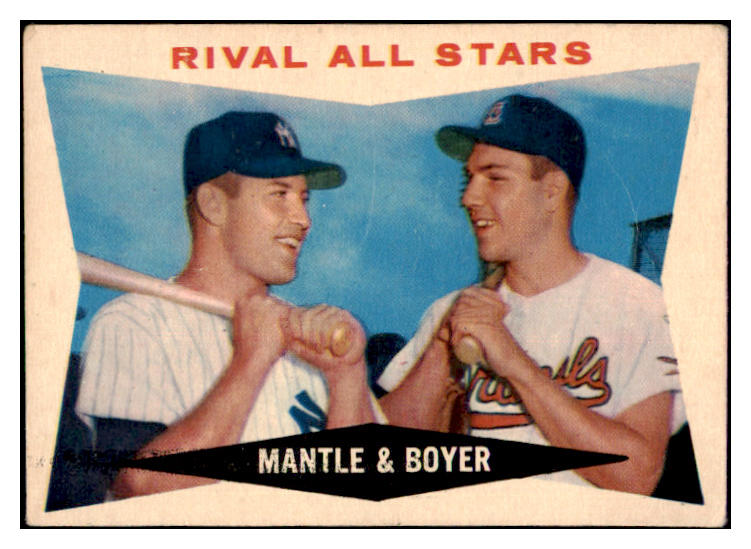 1960 Topps Baseball #160 Mickey Mantle Ken Boyer VG-EX 475535