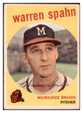 1959 Topps Baseball #040 Warren Spahn Braves VG-EX 1921 475568