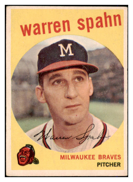 1959 Topps Baseball #040 Warren Spahn Braves VG-EX 1921 475568