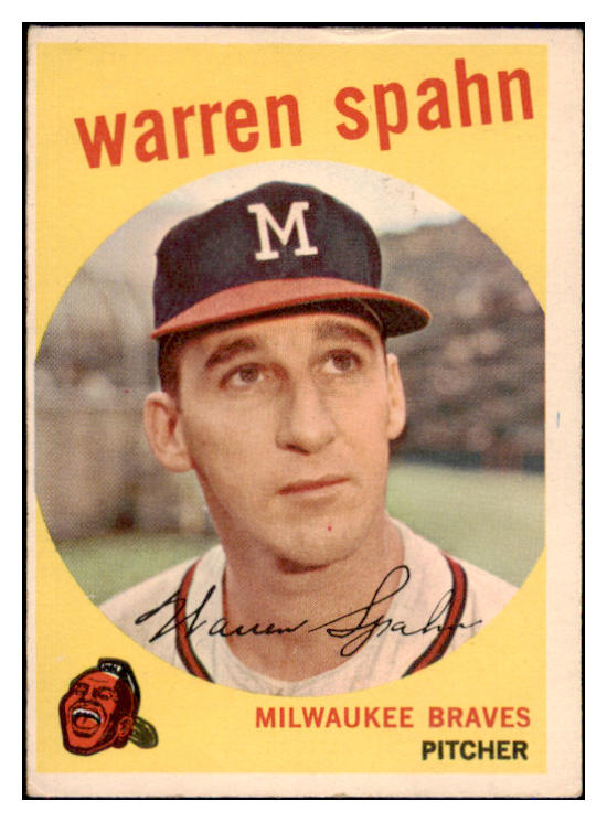1959 Topps Baseball #040 Warren Spahn Braves VG-EX Obscure 475569