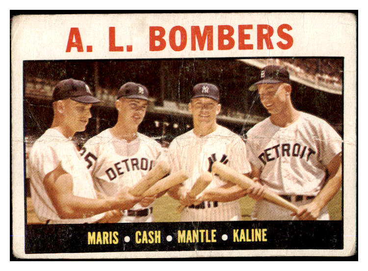 1964 Topps Baseball #331 Mickey Mantle Al Kaline Roger Maris FR-GD 475573