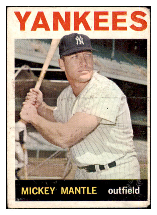 1964 Topps Baseball #050 Mickey Mantle Yankees GD-VG 475580