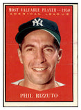 1961 Topps Baseball #471 Phil Rizzuto MVP Yankees EX 475601