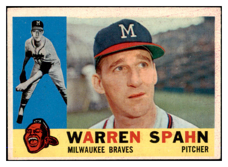 1960 Topps Baseball #445 Warren Spahn Braves VG-EX 475611