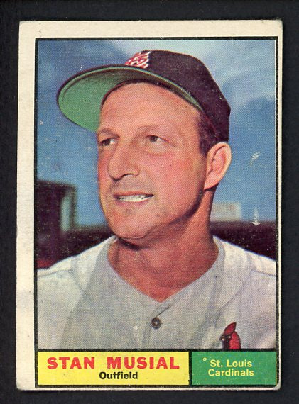 1961 Topps Baseball #290 Stan Musial Cardinals VG 475619