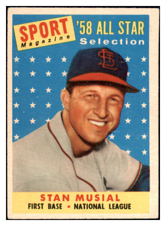 1958 Topps Baseball #476 Stan Musial A.S. Cardinals EX 475627