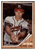 1962 Topps Baseball #030 Eddie Mathews Braves VG 475658