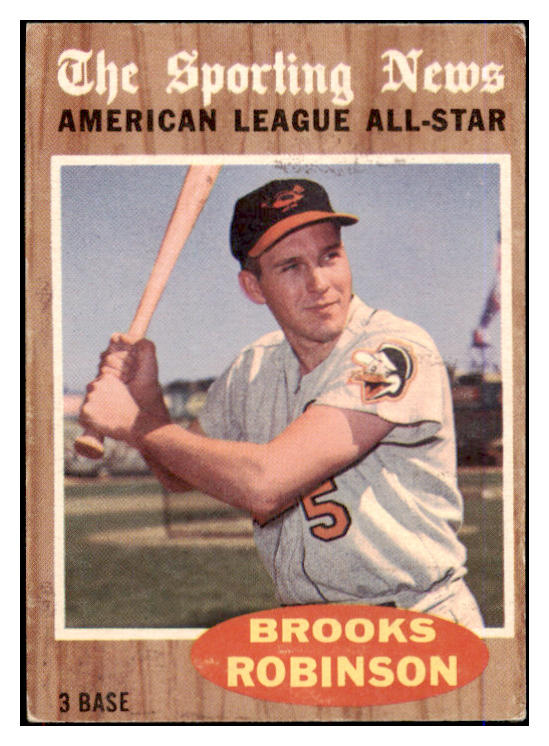 1962 Topps Baseball #468 Brooks Robinson A.S. Orioles EX 475673