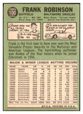 1967 Topps Baseball #100 Frank Robinson Orioles EX 475682