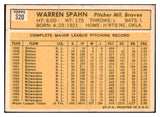 1963 Topps Baseball #320 Warren Spahn Braves EX 475696