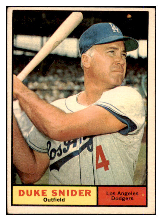 1961 Topps Baseball #443 Duke Snider Dodgers EX+/EX-MT 475701