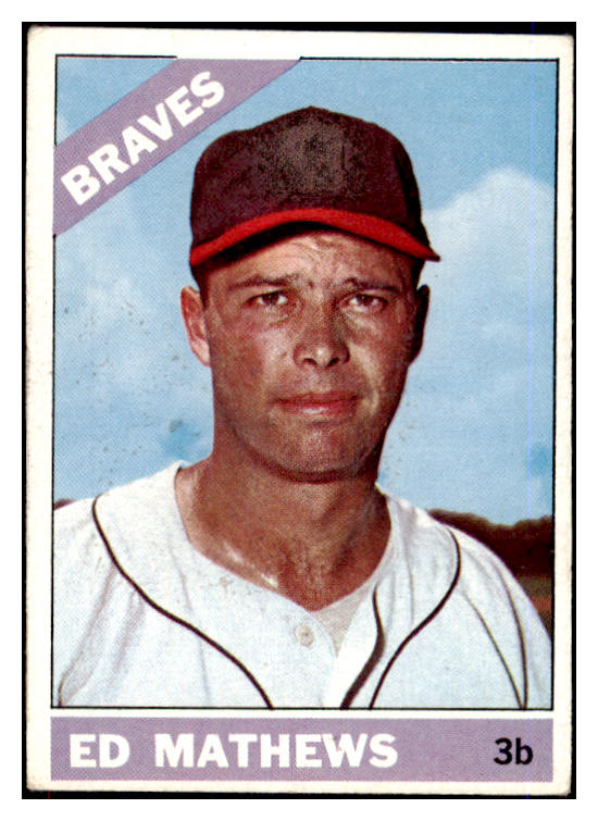 1966 Topps Baseball #200 Eddie Mathews Braves EX 475749