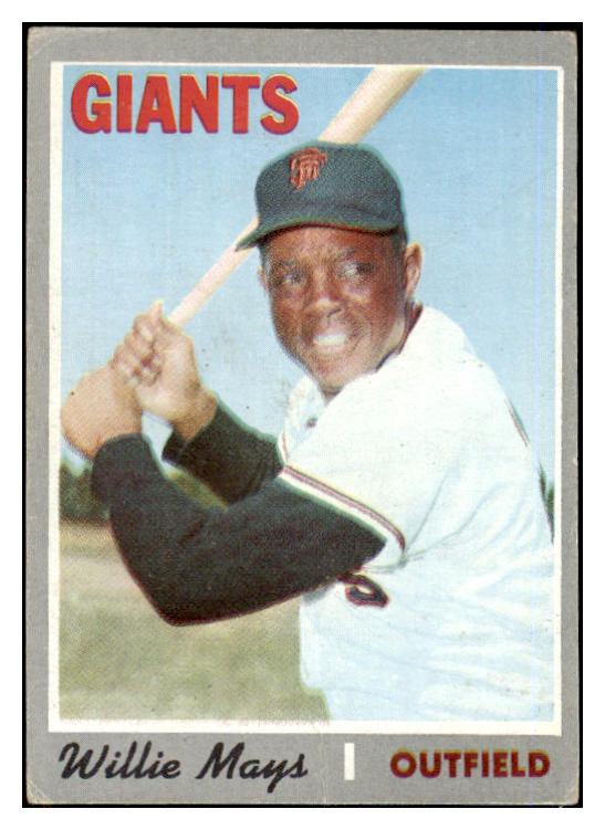 1970 Topps Baseball #600 Willie Mays Giants VG 475753
