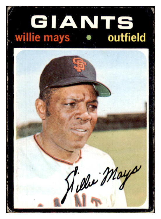 1971 Topps Baseball #600 Willie Mays Giants VG 475754