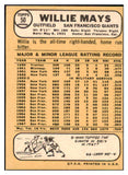 1968 Topps Baseball #050 Willie Mays Giants EX+/EX-MT 475760