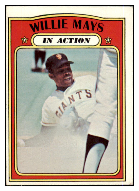 1972 Topps Baseball #050 Willie Mays IA Giants EX 475764