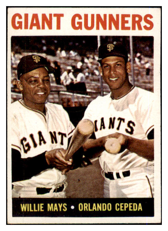 1964 Topps Baseball #306 Willie Mays Orlando Cepeda EX-MT 475766