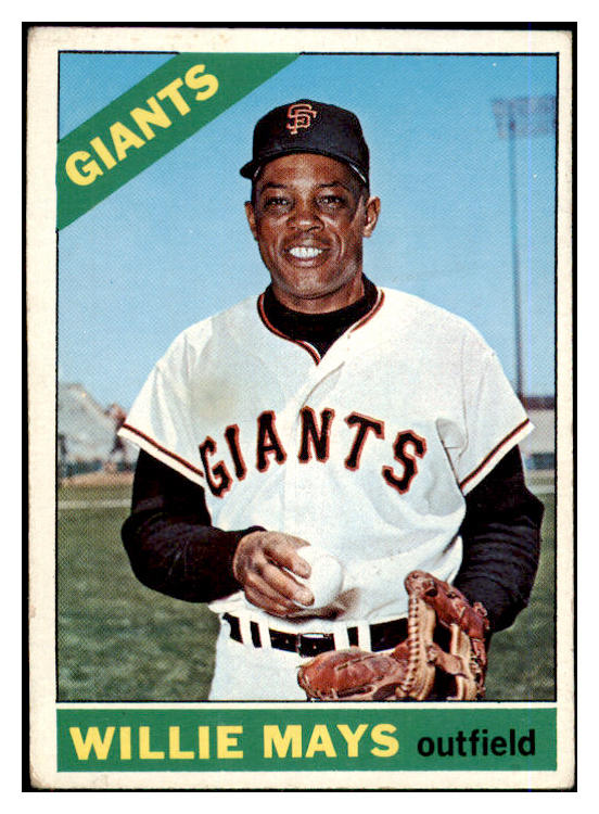 1966 Topps Baseball #001 Willie Mays Giants VG 475769