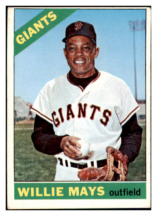 1966 Topps Baseball #001 Willie Mays Giants EX 475778