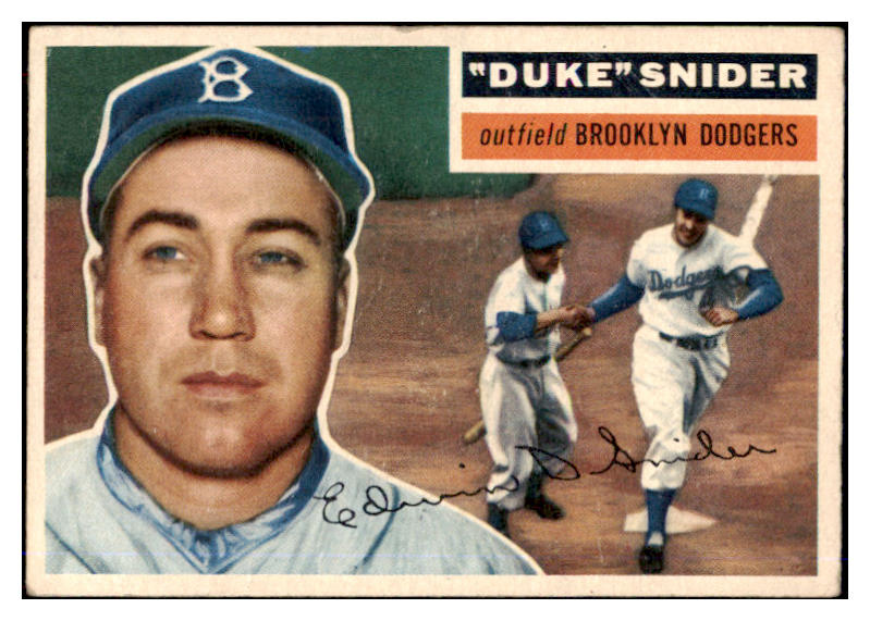 1956 Topps Baseball #150 Duke Snider Dodgers VG-EX Gray 475804